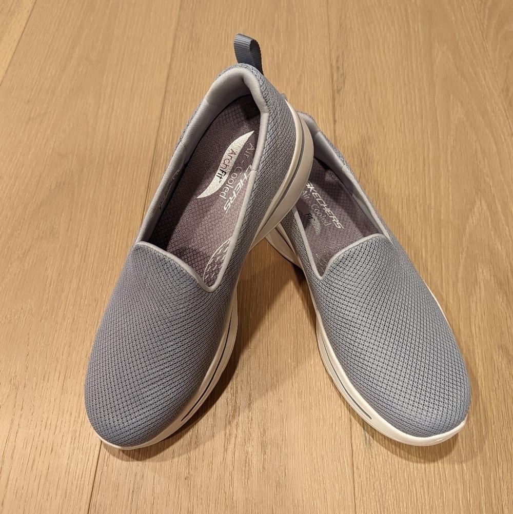 Grayish Blue Slip-On Women's Shoes